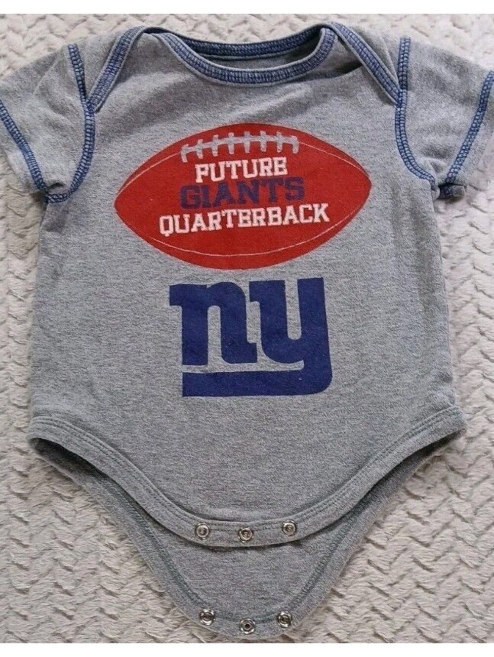New York Giants - Vintage - Gray 6-9 months one-piece Future Giants Quarterback